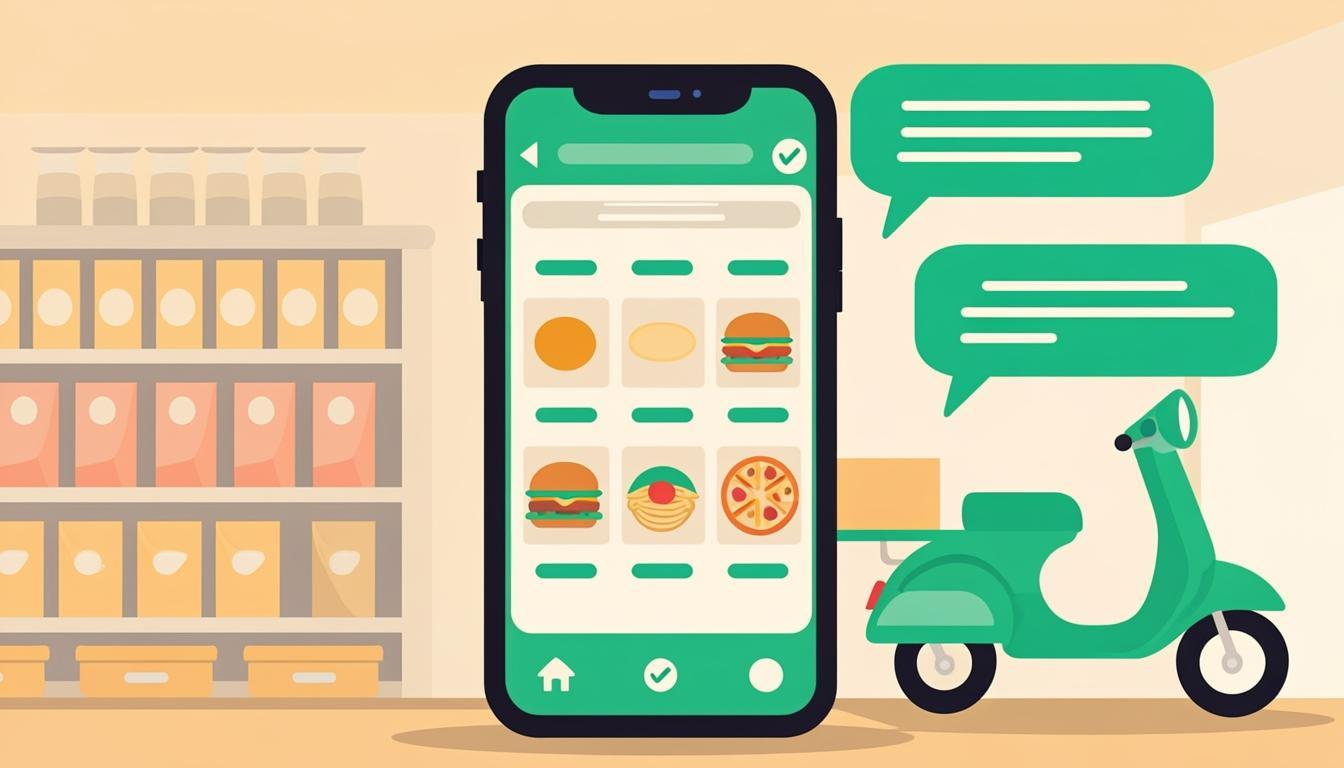 PedidosWhatsApp: dueño de negocio preparando pedidos con su tienda online en el móvil