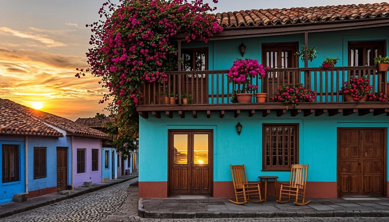 Casa de renta cubana con balcón de buganvilla y mecedoras al atardecer: así luce un alojamiento en Reserva Estadía